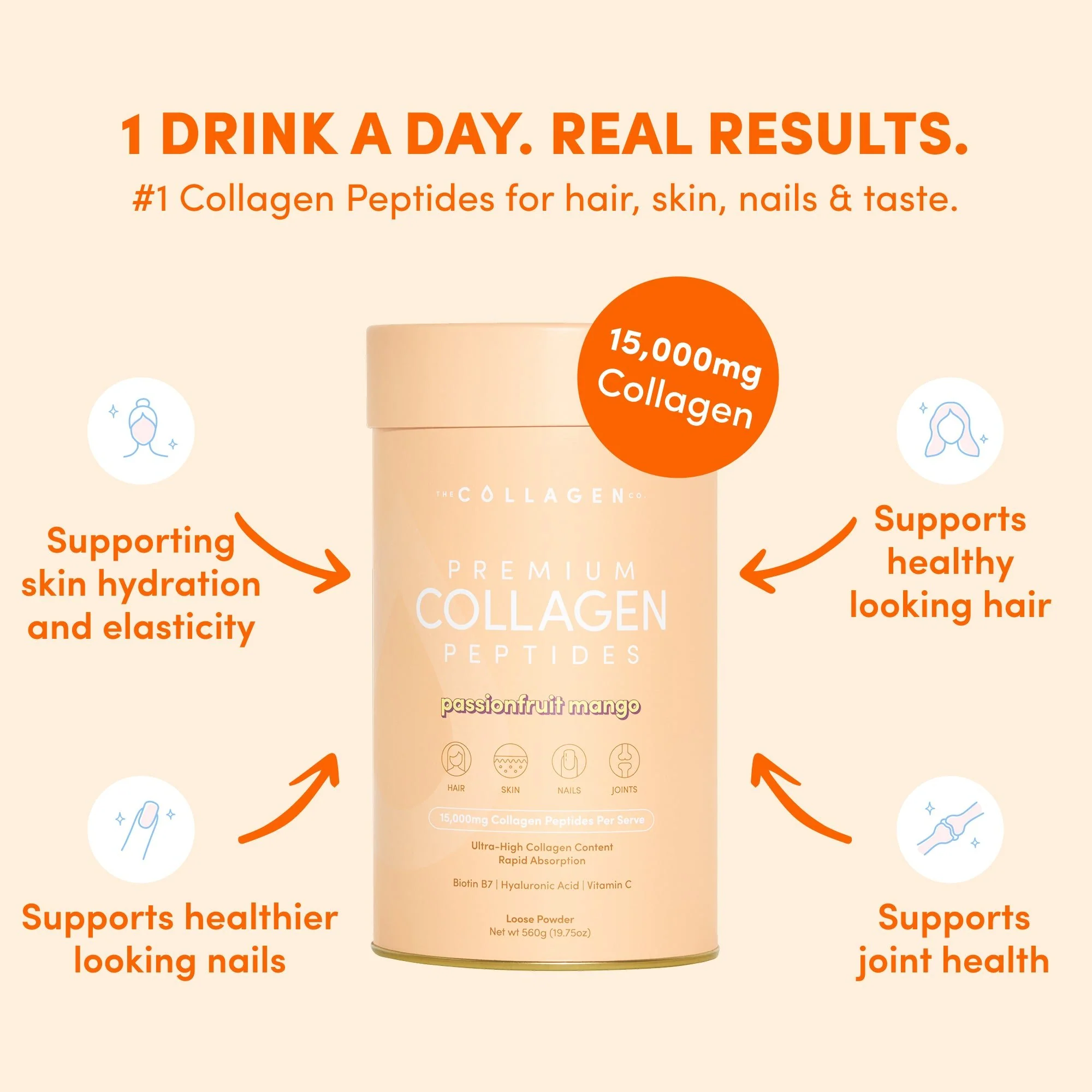 Passionfruit Mango Collagen Powder - 560g - Image 4