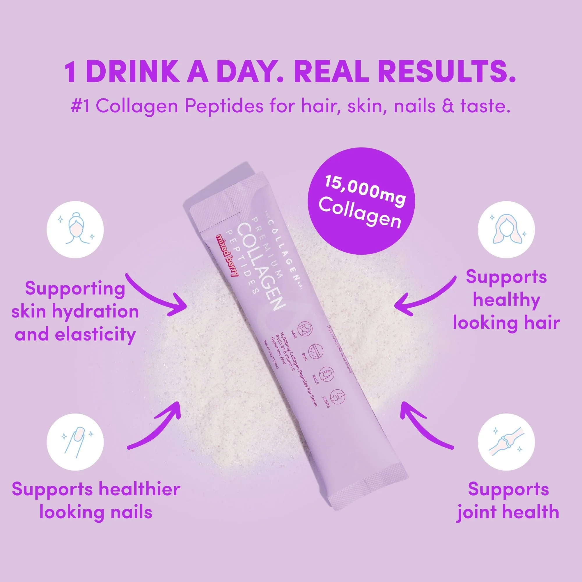 Mixed Berry Collagen Sachets - 280g - Image 5