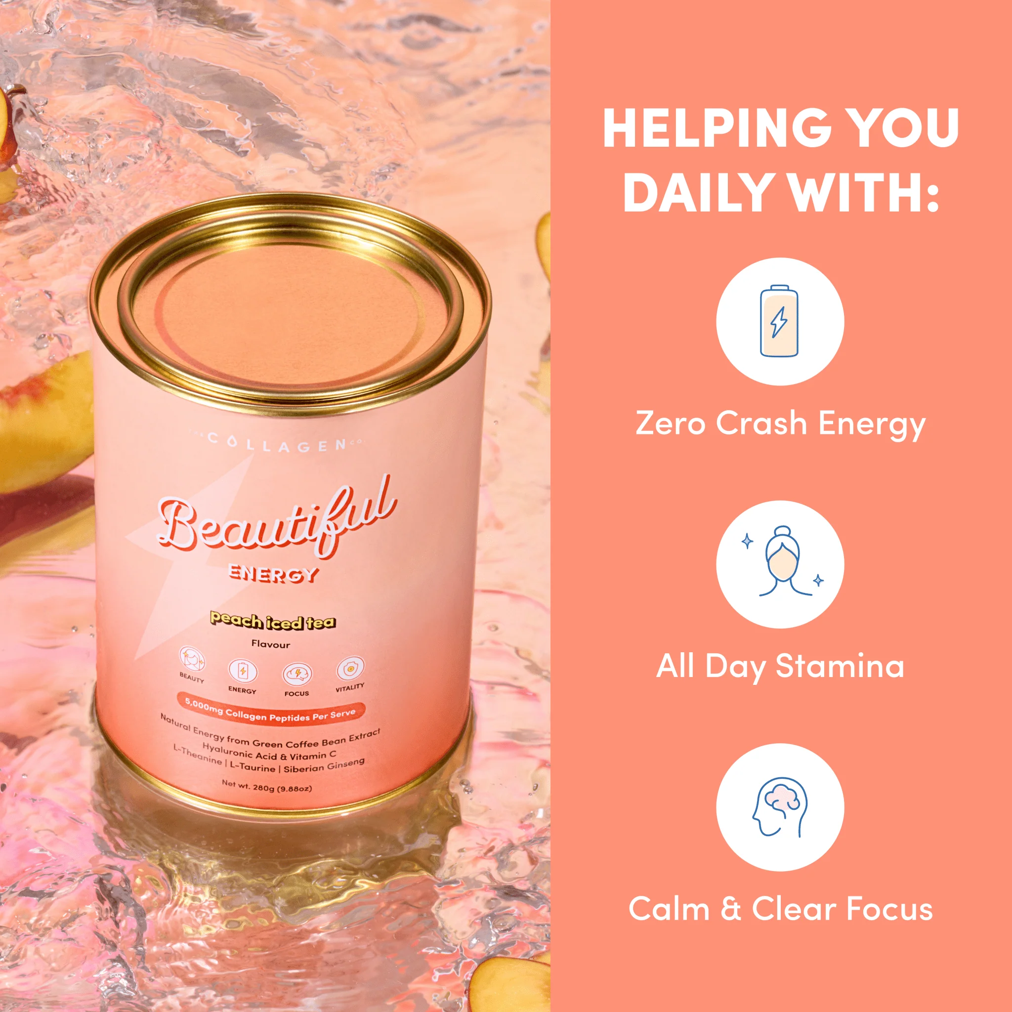Peach Iced Tea Beautiful Energy - 280g - Image 3