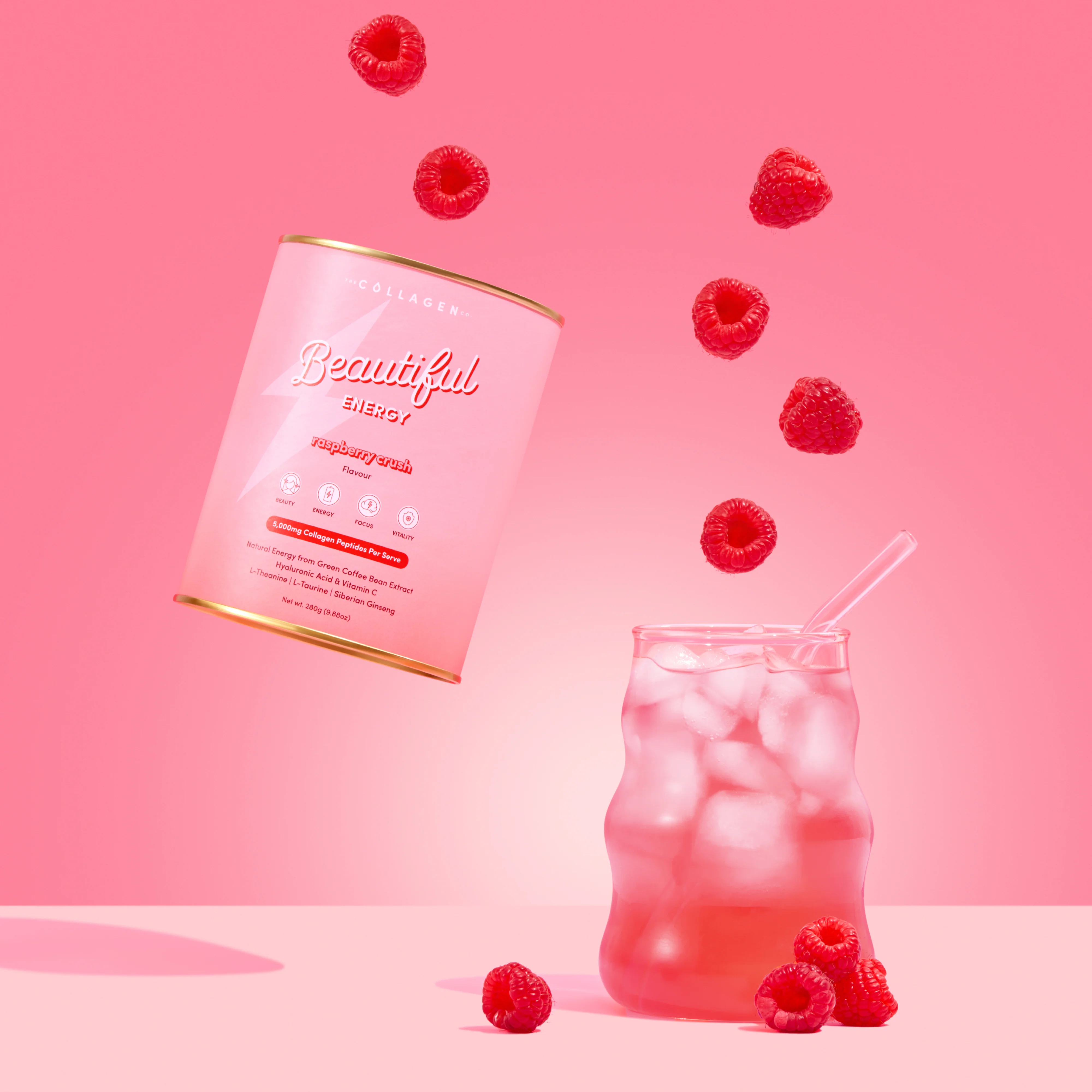 Raspberry Crush Beautiful Energy - 280g - Image 2