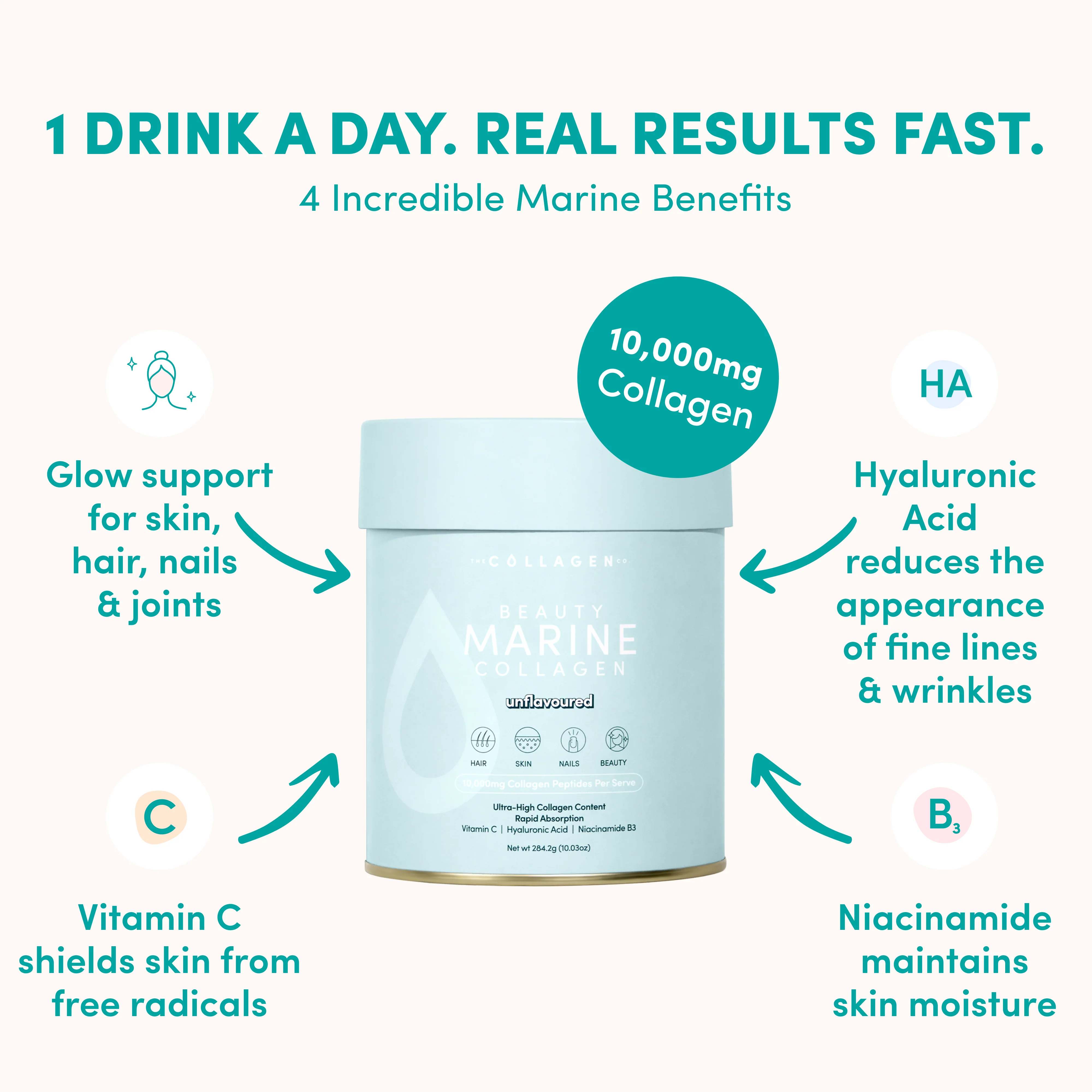 Unflavored Beauty Marine Collagen Powder - 284g - Image 4